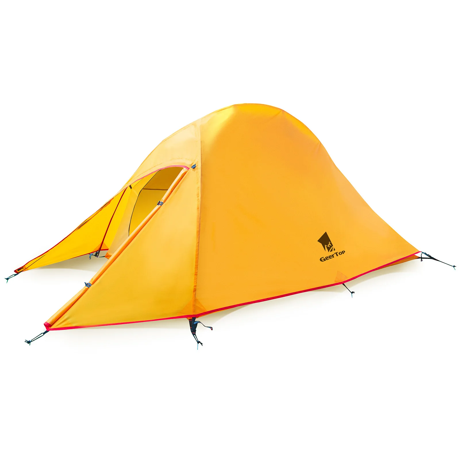 

Lightweight Camping Tent Two Layer 2 Person 210x125cm Cloud Rainproof Polyester Tent