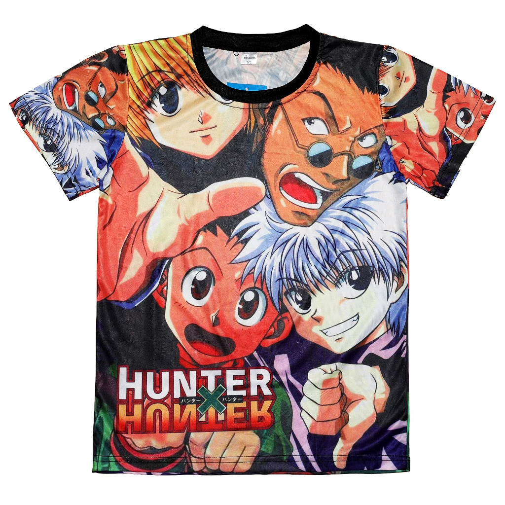 

Bandai Anime Hunter X Hunter Основные персонажи Мужская футболка с 3D принтом Повседневная уличная одежда Фанаты аниме Must Have Удобная повседневная одежда