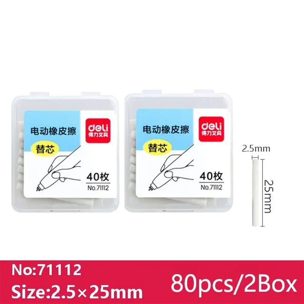 Imagem -04 - Deli-eléctrico Lápis Eraser para Crianças Escola Escritório Esboço Escrita Desenho Rubber Core Sizes Estudantes Papelaria Presente