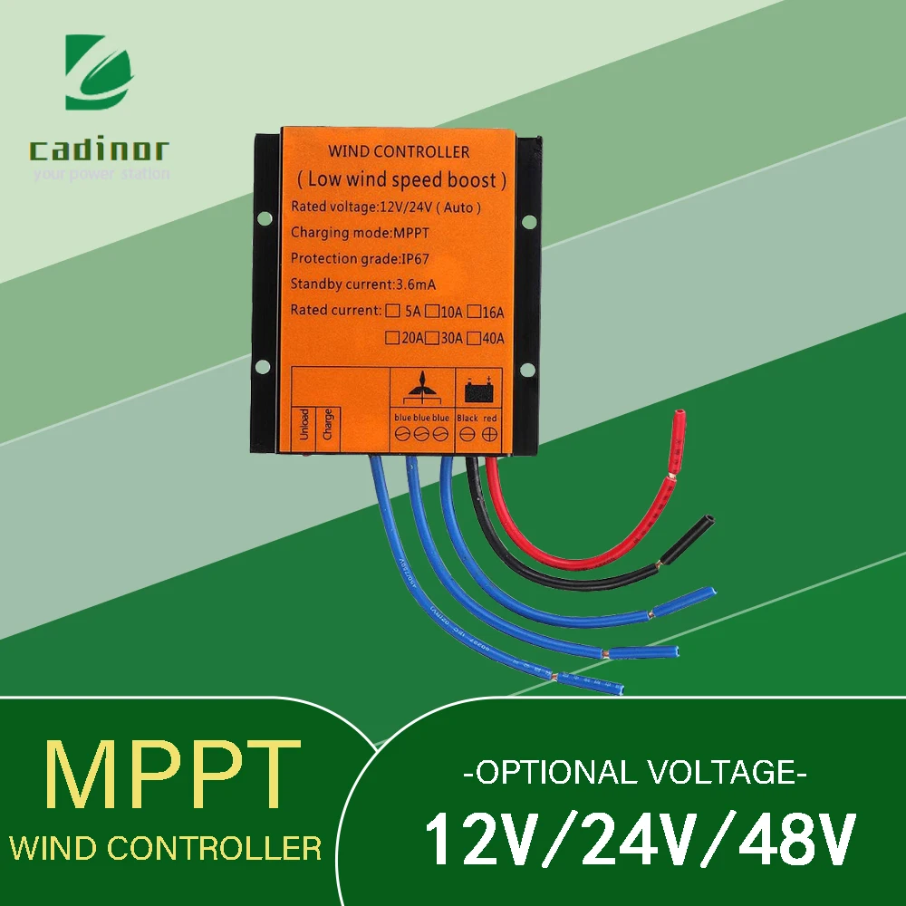 

CARDINGNO 100-1000W 40A 12V/24V/48V MPPT Wind Charge Controller For Wind Turbine Generator System Waterproof IP67 Factory Price