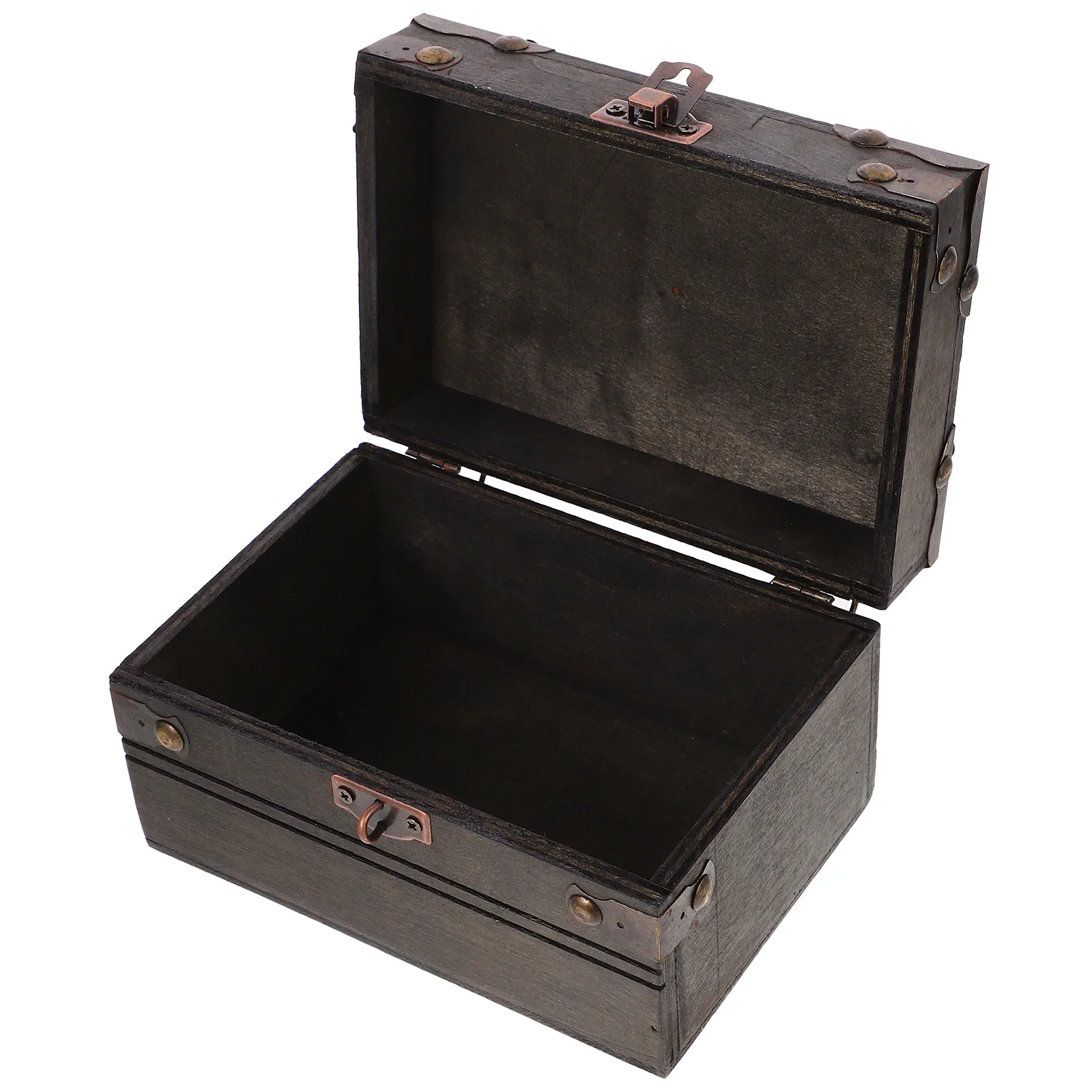 

Пиратский сундук с сокровищами, деревянный замок, винтажная коробка для хранения ювелирных изделий, классический ретро-брелок, банк монет, ретро пиратская коробка с сокровищами