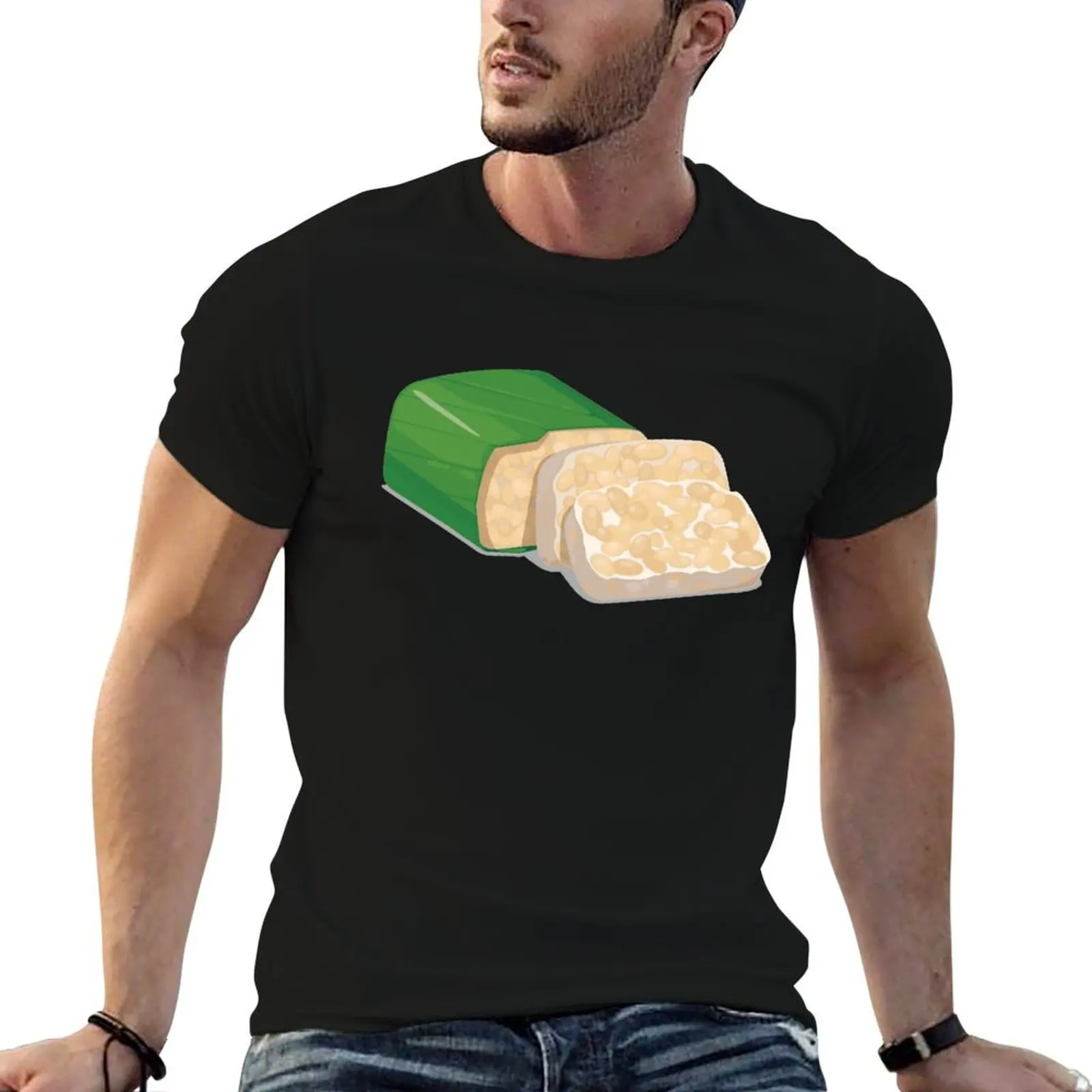 

Indonesian Tempe - Fermented Soybean Wrapped In Banana Leaves T-Shirt t shirt for man t shirts for man cotton T-Shirt