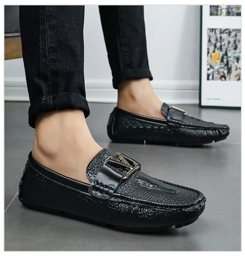Neue Marken-Herrenschuhe, hochwertige Freizeitschuhe, Slipper, Business-Schuhe, bequeme Fahrschuhe, Zapatos De Hombre – Detail 8