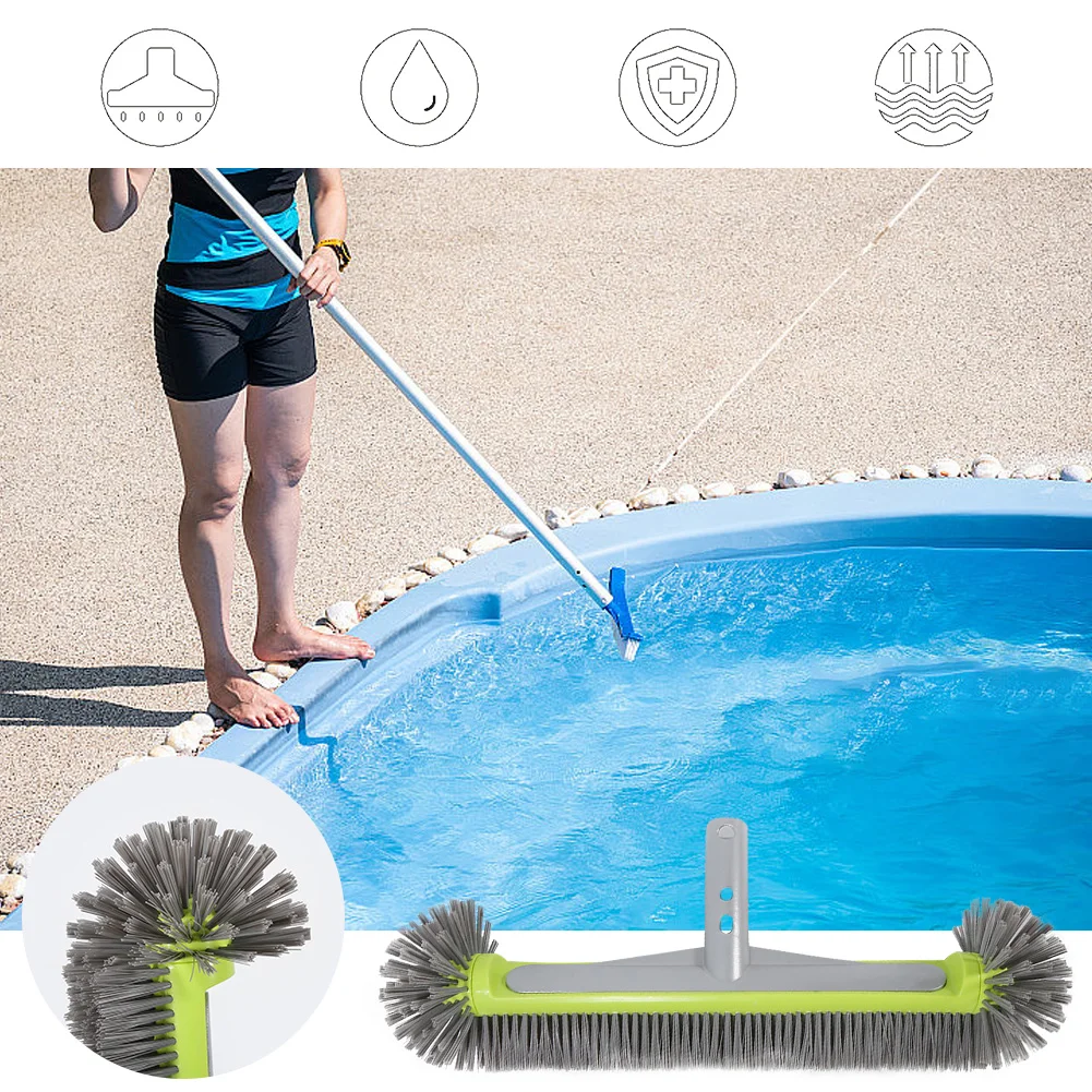 Swimming Pool Brush Durable Pool Floor Wall Cleaning Tool Pool Broom Algae Remover Scrubber Cleaning Brush Head Cleaner Tool