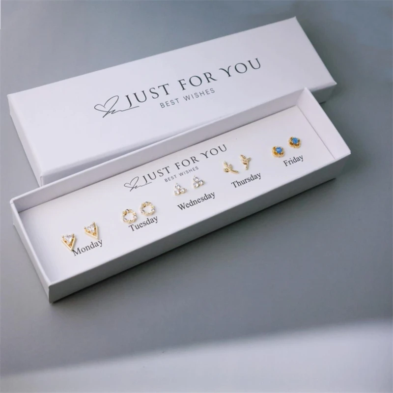 مجموعة علب هدايا مكونة من 10 علب هدايا من مادة النحاس البوهيمية القديمة للنساء، مجموعة أقراط عصرية وأنيقة ومتعددة الاستخدامات