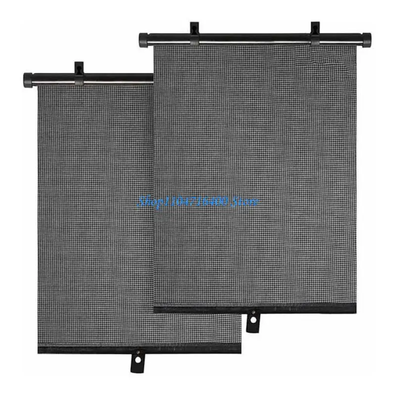 y1gd Pack of 2 Car Window Roller Shades Effectively Block Rays and Harsh Sunlight Retractable Window Sun Shade Car Curtain