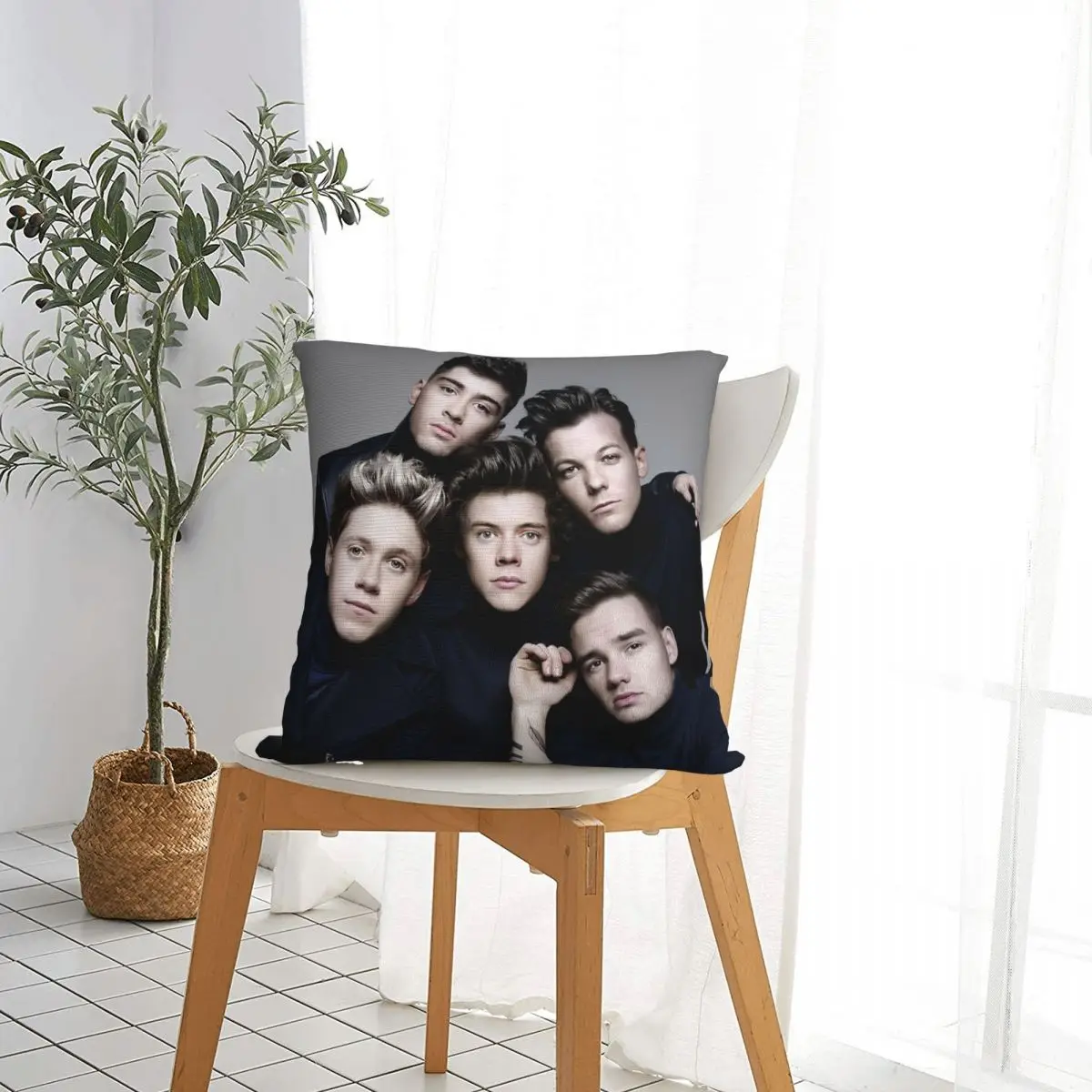 One-Direction Rock 1D Combinatio Throw Pillow Cover Cushions for Sofa  Customized Cushion Covers