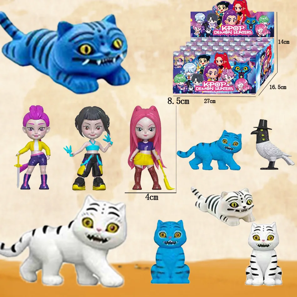 Juego de figuras de acción de caja ciega de cazadores de demonios Kpop, Derpy Tiger Rumi Mira Zoey Sussy, muñecos coleccionables, regalo para seguidores, 10 Uds.