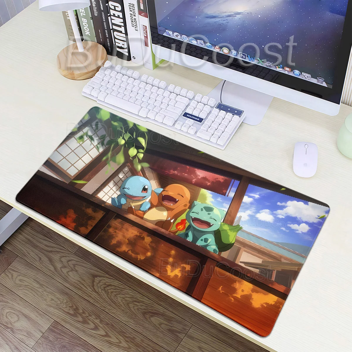 P-pokemon HD Print PC Mouse Mats Rubber Mousepad Large Anime Gaming Accessory Pad Kawaii Carpet Cabinet Keyboard Office Deskmat