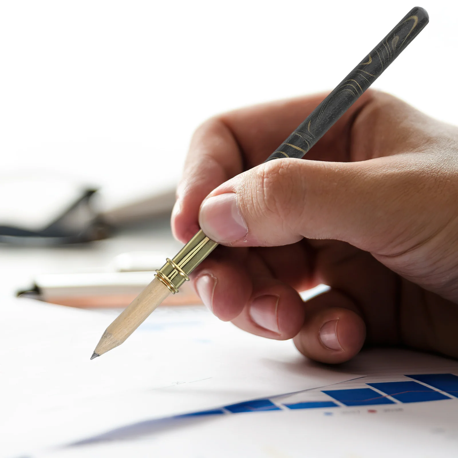 موسع قلم رصاص من الخيزران، صلابة عالية، لا يتلف بسهولة، أدوات فنية هدية مثالية للفنانين والطلاب، موسع من الخيزران