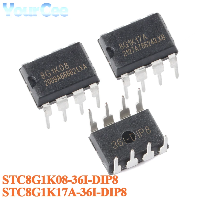 Image of 10 Stück STC8G1K17A STC8G1K08A STC8G1K08 36I DIP8 Einzelchip-IC Mikrocontroller Mikro-Controller MCU