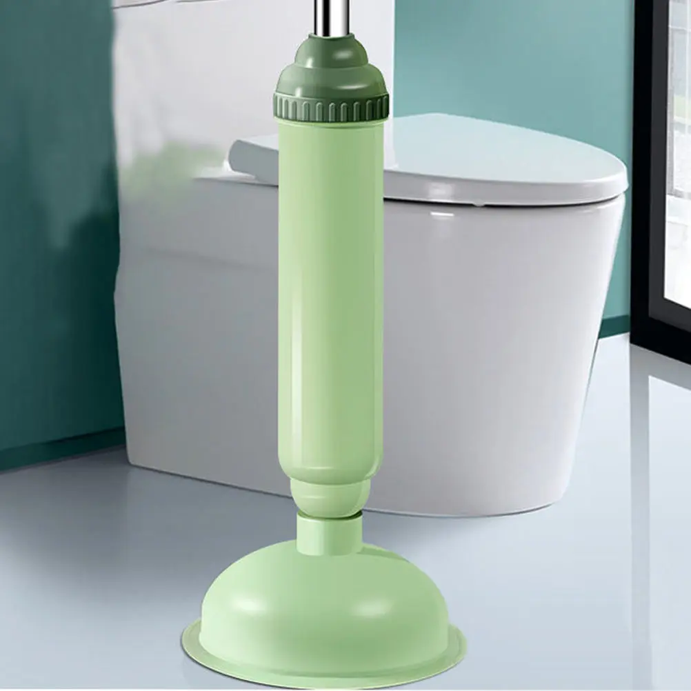 

2 Pcs Toilet Bowl Suction Unclogger Clogging Solver Manual Sewer Cleaner Green Plungers
