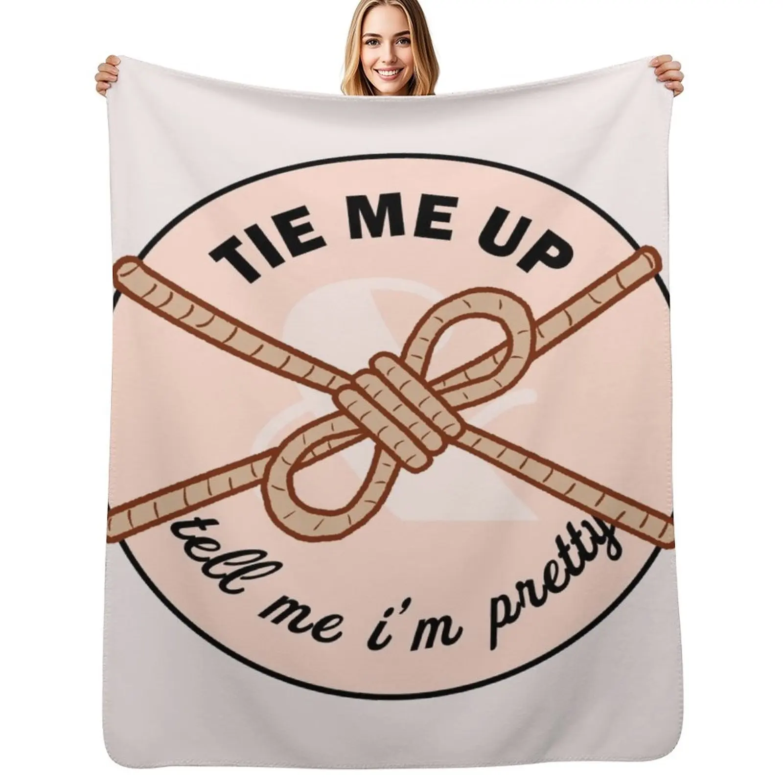 Tie Me Up and Tell Me I'm Pretty // BDSM, Shibari, Rope Throw Blanket cosplay anime Soft Plaid Decorative Throw Single Blankets