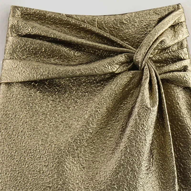 BWQ Women\'s Skort Pleated High Waist Shorts For Women Chic And Elegant Woman Short Pants Female Chic Package Hip Sparkling