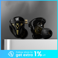 KZ DQS Metal Wired Earphones With Microphone In Ear Earbuds Headphones HiFi Bass Monitor Sport Music Stereo Detachable Headset
