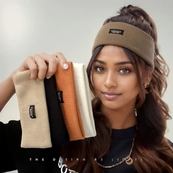 Autumn and winter high stretch knitted yoga headband face wash headband, hair tie outdoor warm headband