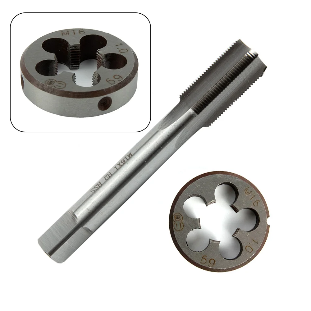 HSS 1mm Tap & M16x1mm Die Metric Thread Right Hand High Speed Steel Tap And Die Set Machining/Woodworking Milling Machine Tool