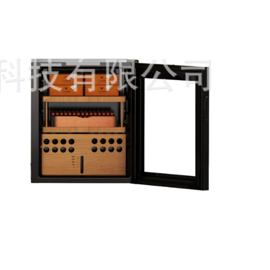 Constant temperature and humidity cigar cabinet compressor cedar wood pavilion bare compressor cigar cabinet