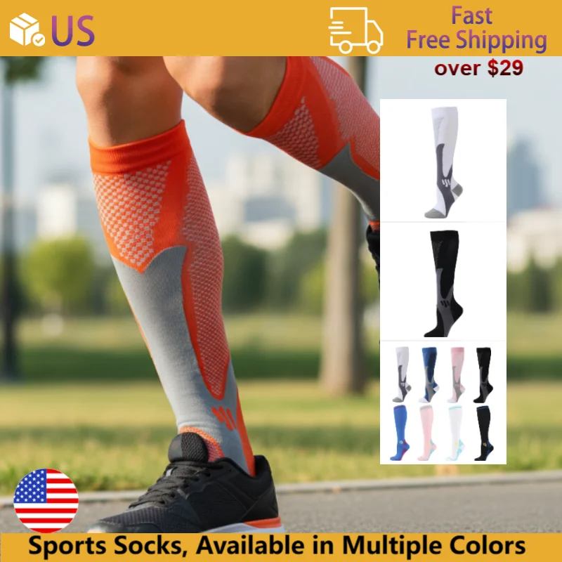 

Men Women Sports Socks For Marathon Cycling Football Running Jump Rope Compression Socks Running Compression Socks Stockings