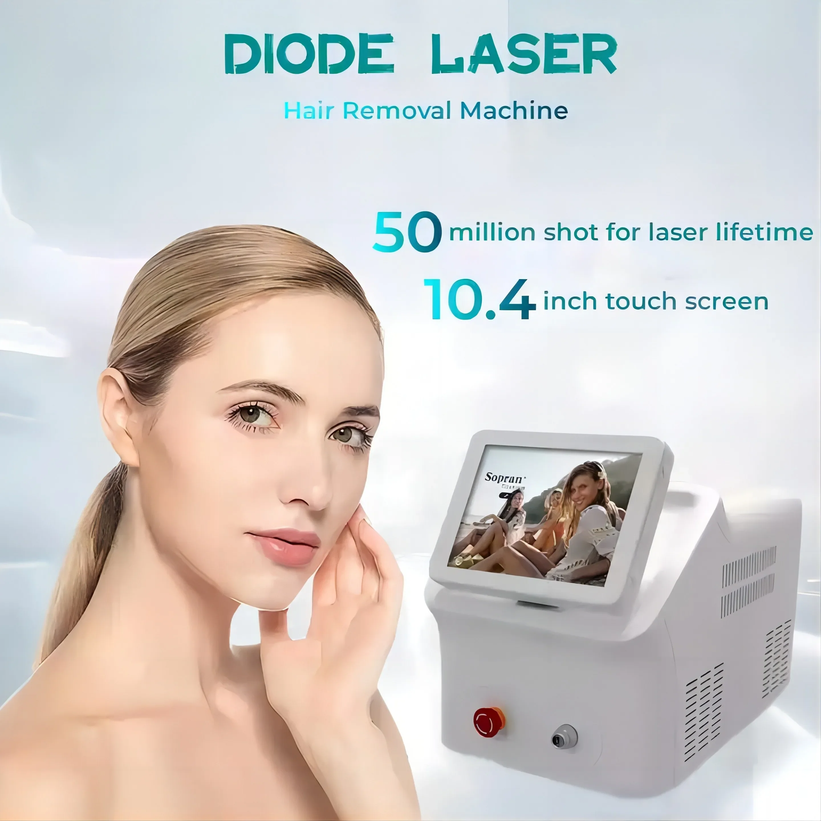 

2024 New 808nm Laser Diodo Depilacion Profesional Ice Platinum laser diode professional hair removal Machine for Women