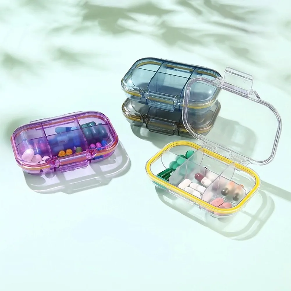 Moisture‑Proof Sealed 6‑Grid Pill Box Portable Mini Travel Medication Organizer Pocket Medicine for Vitamins Capsules Storage