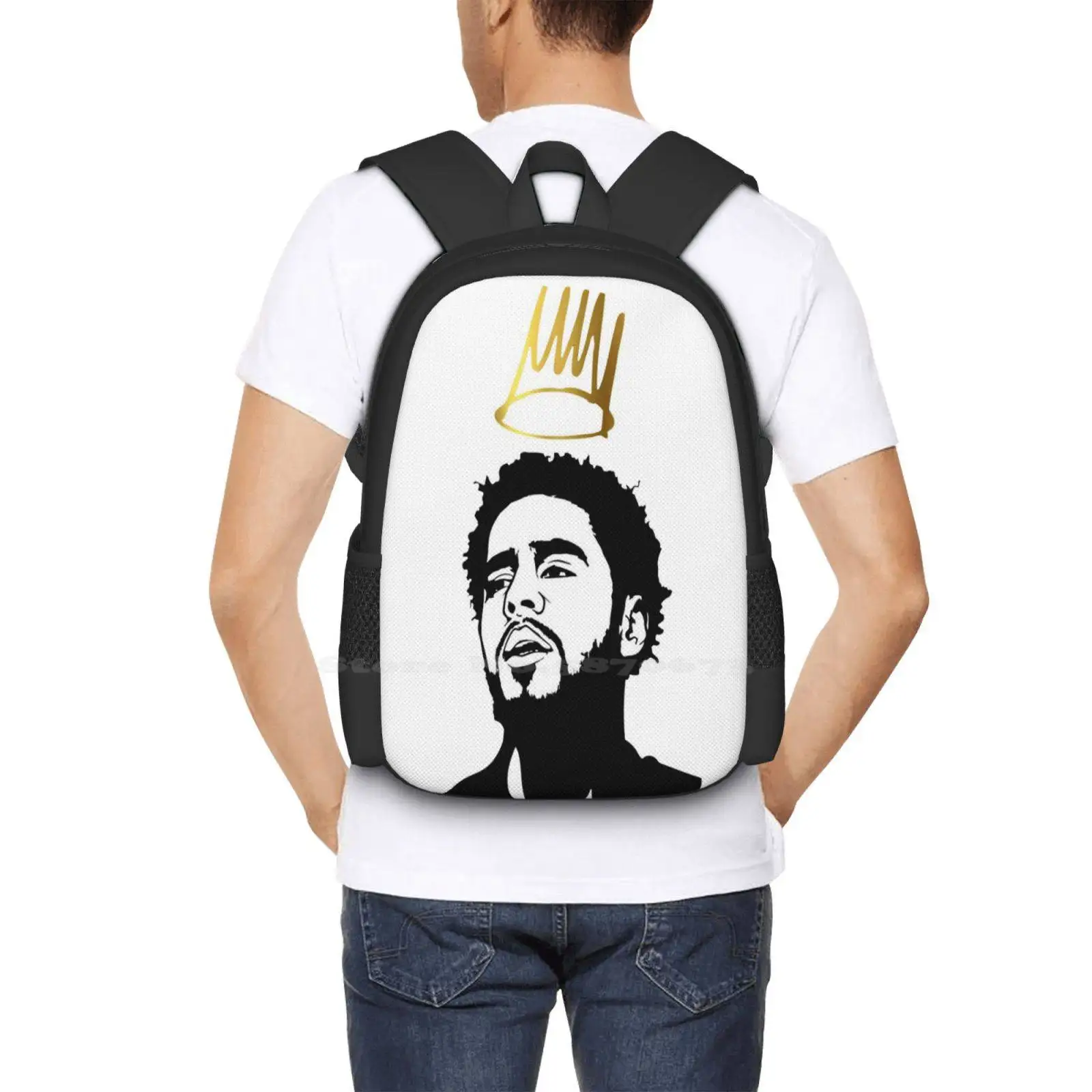 J. Cole 2 Exlusive تي شيرت نمط تصميم الكمبيوتر المحمول السفر الحقائب المدرسية دريك كندريك لامار ليل راب