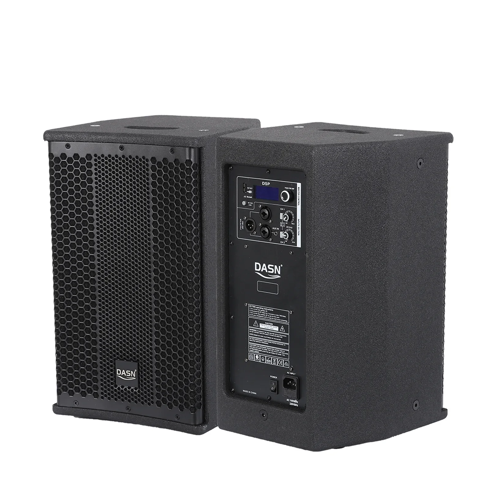 K8DC 8 Inch 2000W DSP Outdoor DJ Stage Home Theatre BT Active Full Frequency Wooden Cabinet Speaker Audio System Sound