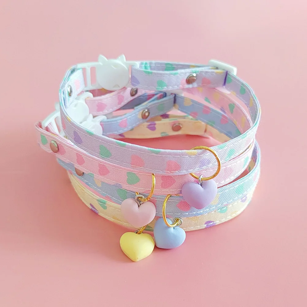 Collar ajustable de belleza para gatos y mascotas, Collar fresco a la moda para perros, lindo gatito, cachorro, corazón, estrella, colgante impreso, suministros de accesorios para gatos