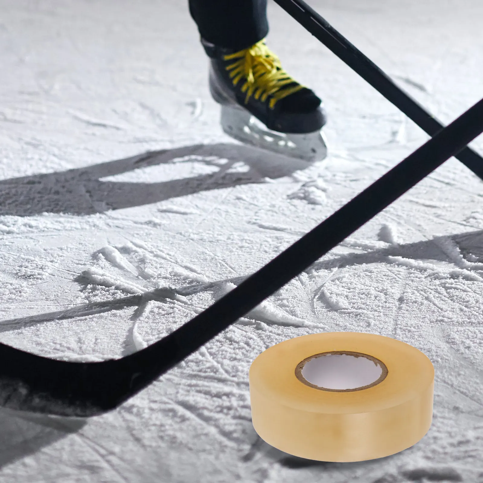 

1 Roll Transparent Hockey Tape Clear PVC Tape for Hockey Sticks Enhanced Control Durability Impact Resistance Easy-Cut Design