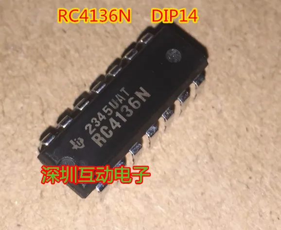 Free shipping   RC4136N RC4136 IC PDIP-14 ,    10PCS