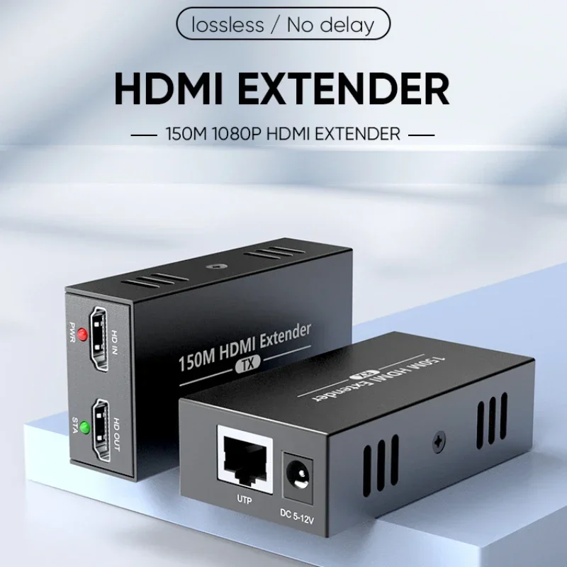 150 Meter HDMI Extender Plug&play 1080P@60Hz  Without Delay and Loss Suitable for Home Theaters|video Conferencing|home Theaters