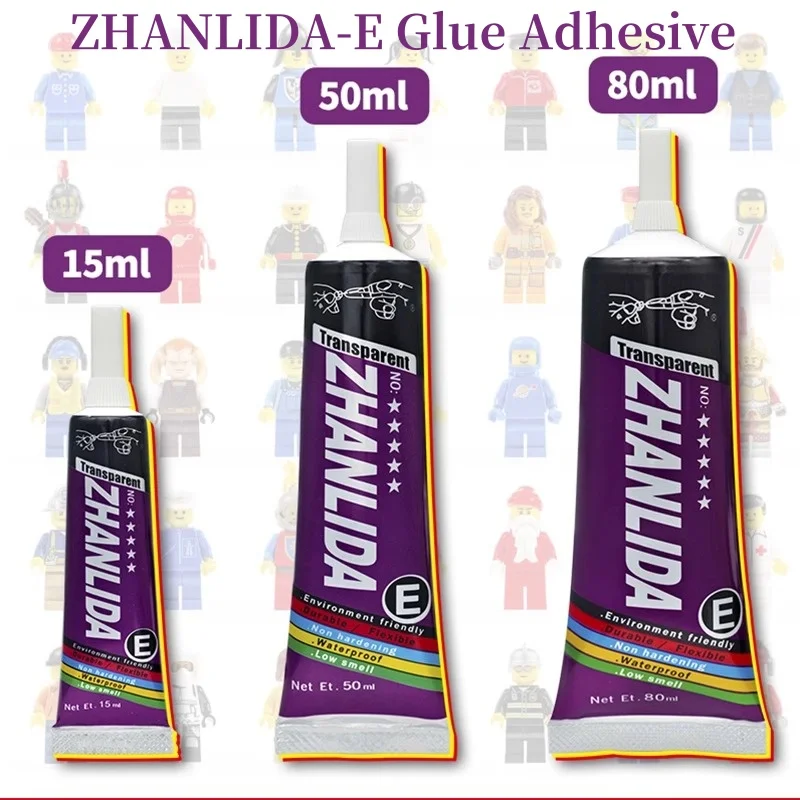 

ZHANLIDA-E Building Block Super Glue Repair Model Toy Making Garage Kit DIY Mobile Phone Case Decoration Soft Multi Purpose Glue