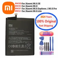 2024 Year 100% Original Battery BM3J BM3E For Xiaomi 8 Mi 8 Lite Mi8 Lite Pro SE Mi8 Explorer Phone High Quality Battery Bateria