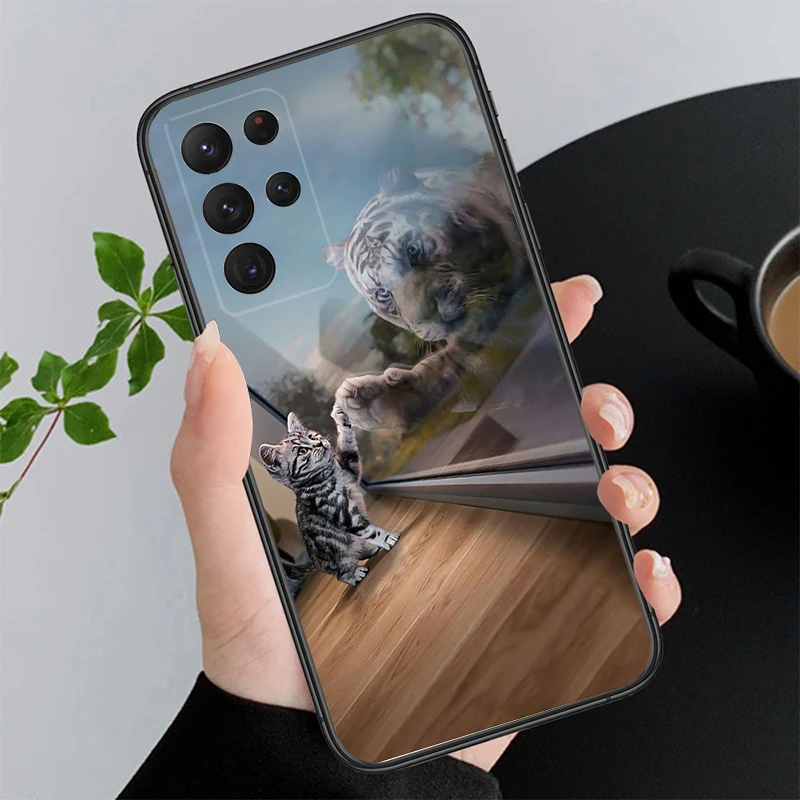 เด็กแมวสุนัขหมาป่าTigerสําหรับSamsung Galaxy A52S A04S A21S A33 A23 A13 A14 A32 A52 A53 A54 A51 A71 M51