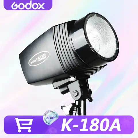 Godox K180A 180Ws GN45 Daylight Strobe Flash Light for Phototgraphy with 0.5-3s Recycle Time for Beginner Home Studio