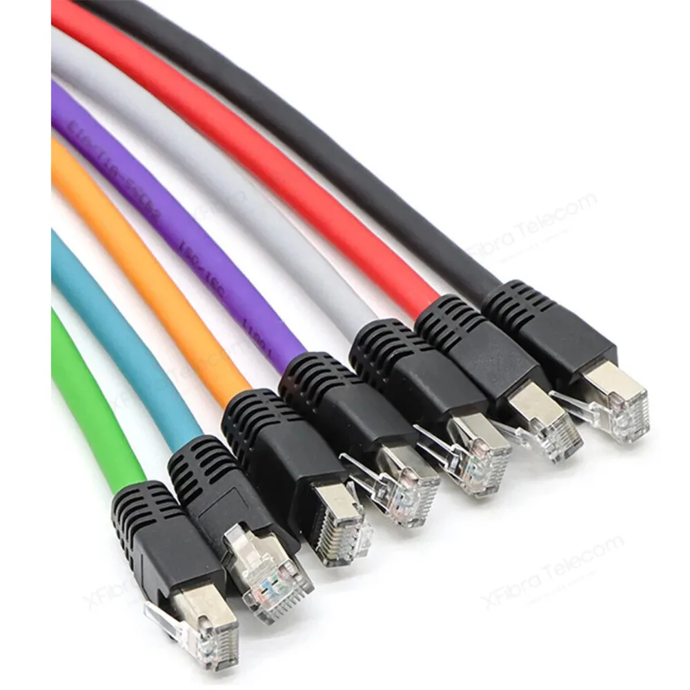 Industrial Profinet Patch Cord Cat5e Cat6a SFTP Double Shielded Gigabit High Flexibility Tow Line Drag Chain Ethernet Cable Wire