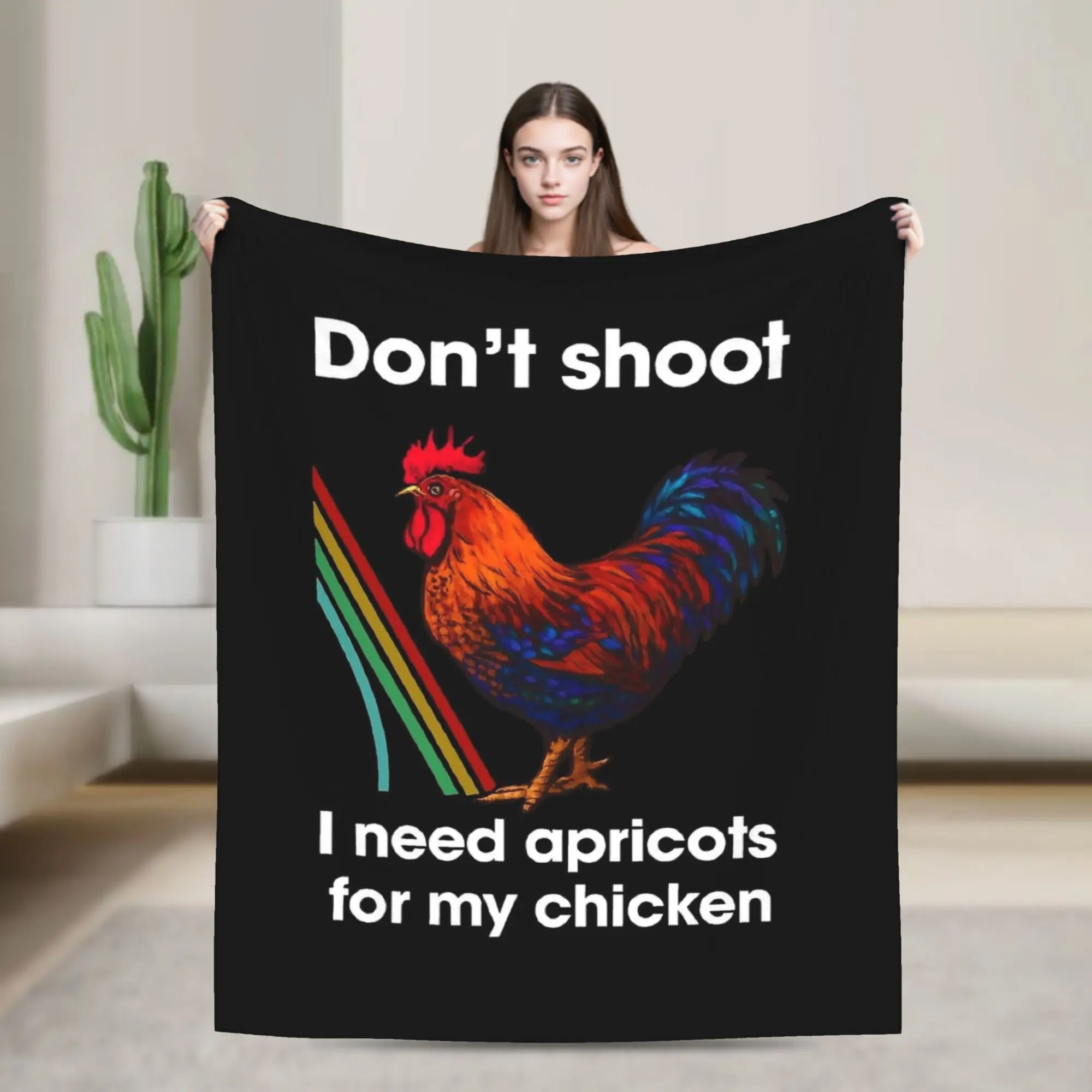 Dont Shoot I Need Apricots for My Chicken Arc Raiders Blanket  For Girls Boys Bedroom Flannel Bedspread Bed Cover