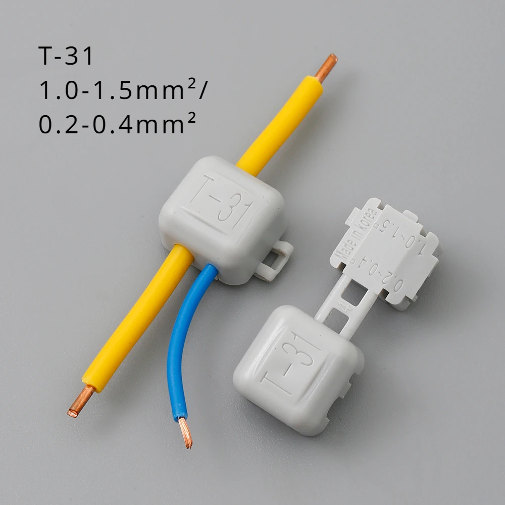 Alphao T-31 Main Wire 1.0~1.5 Branching Wire 0.2~0.4 Mm² T Wire Connector Terminal