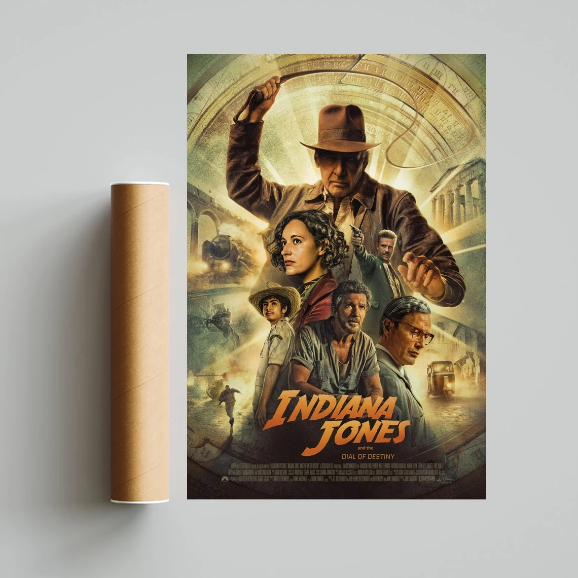 Indiana Jones And The Dial Of Destiny Movie Poster Canvas Art Print Home Decoration Wall Painting ( No Frame )