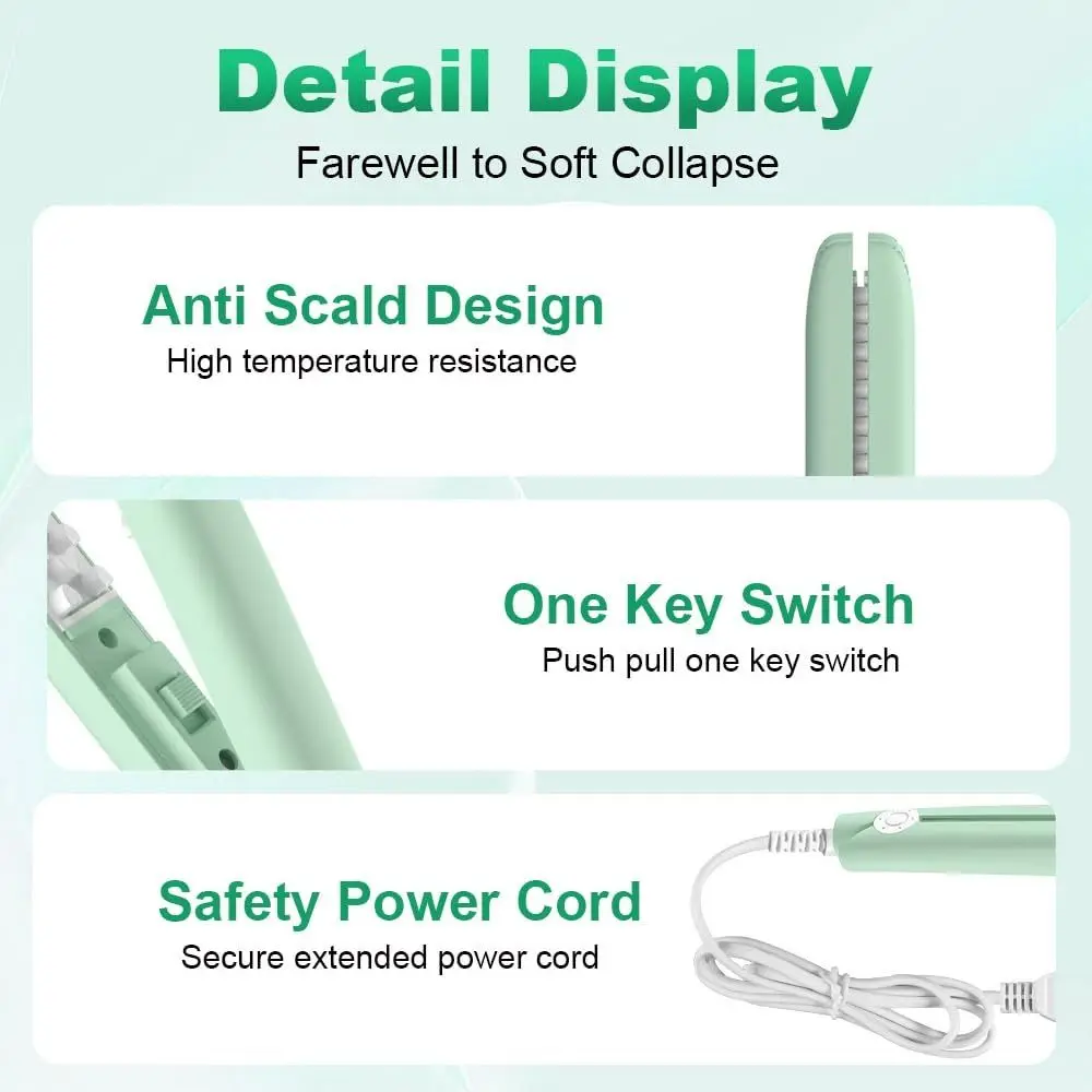 Pengeriting Rambut Mini 2 in 1 Dual Purpose, Hot Roller Pengangkat Akar, Pengeriting Rambut Gelombang, Tongkat Pengeriting Rambut Portabel untuk Perjalanan