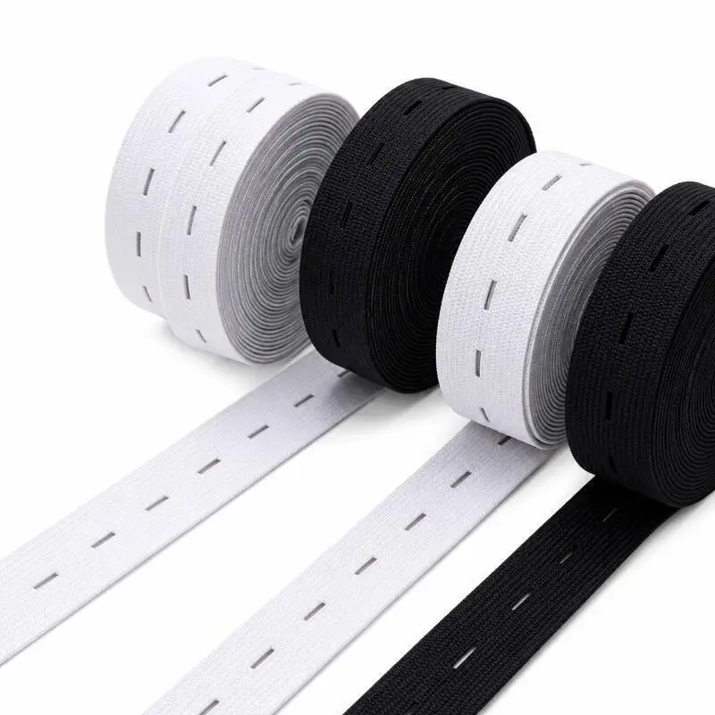 Gewebtes Knopfloch-Gummiband, Stretchband, 5 Meter Knopfloch-Gummiband, DIY Nähzubehör für Kleidung – Detail 2