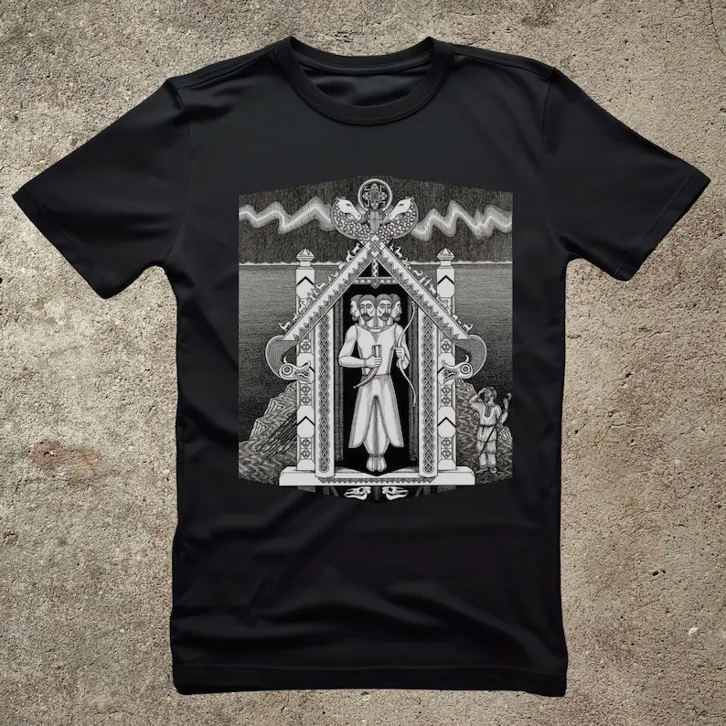 

Pagan Religion T-Shirt | Svetovit God | Svantevid Graphic Tee | Slavic Deity Svetovit, Svantevid Slavic Mythology Unisex Top