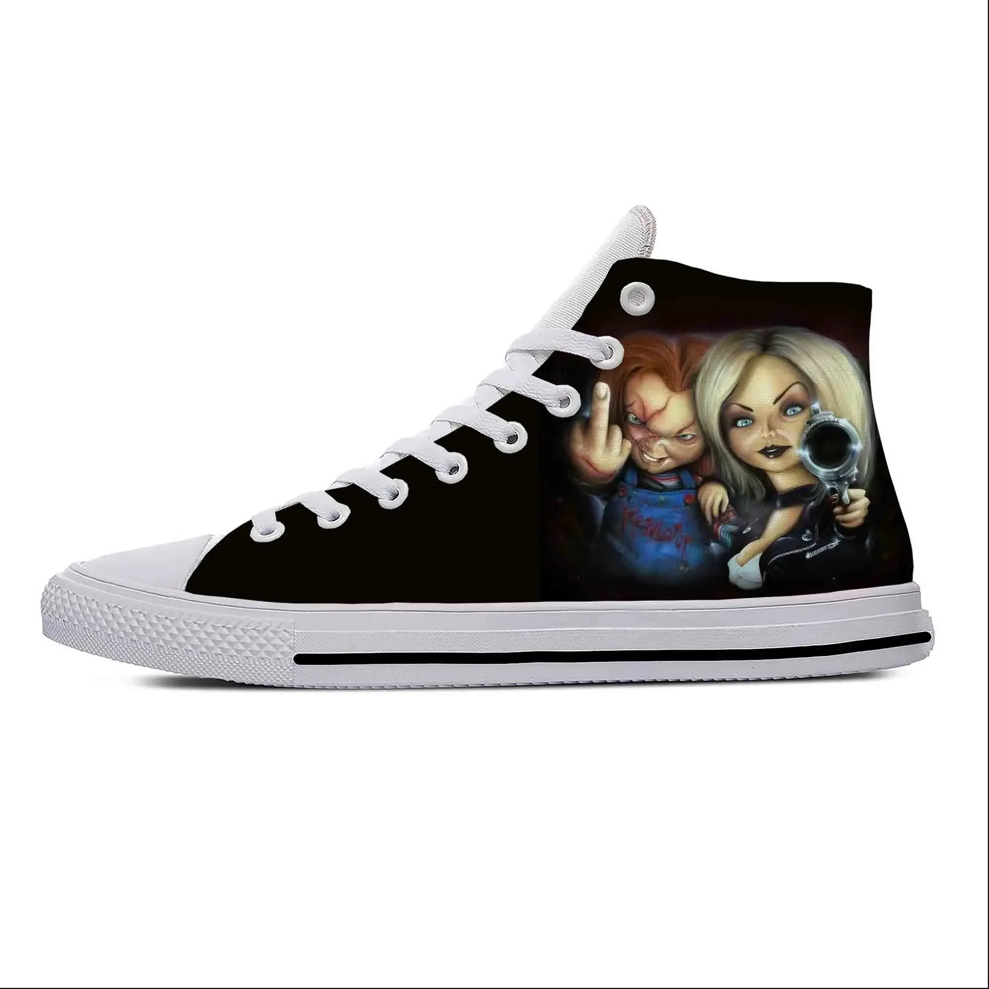 

Hot Anime Cartoon Comic Childs Play Chucky Horror Casual Cloth Shoes High Top Lightweight Breathable 3D Print Men Women Sneakers