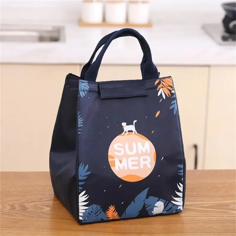 Portable Lunch Bags For Women Handbags Ice Cooler Picnic Bags Insulated Thermal Lunch Box Pouch Children School Food Storage Bag