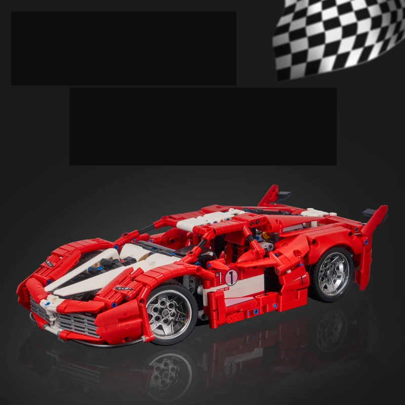 Technical 1:14 Scale Racing Model Building Block Italia Horse Fxx K Supercar Vehicle Super Sport Car Toys Collection For Gifts