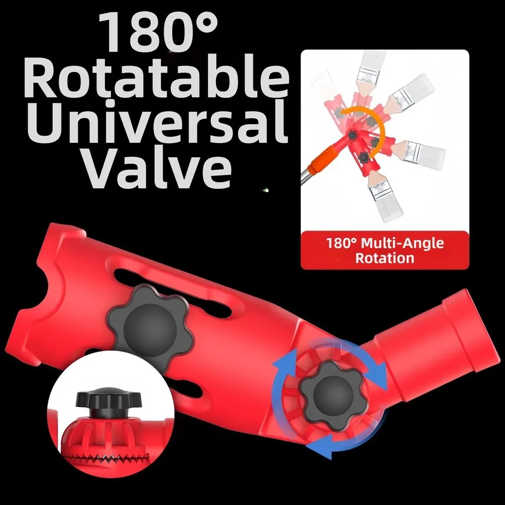 Rotatable Brush Mount for Extension Poles Enables Accurate Edging on Ceilings Baseboards Corners and Window Frame Edges