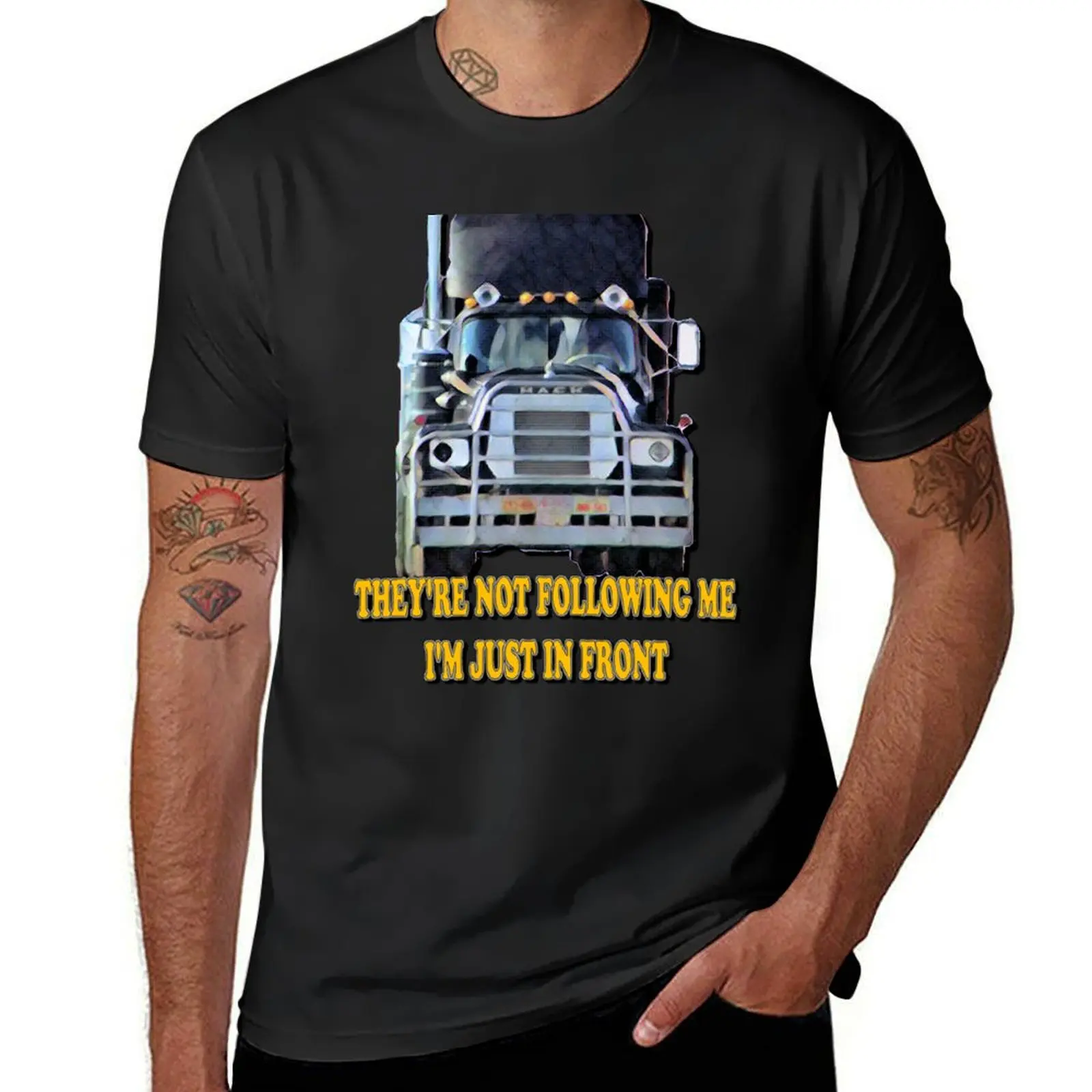 CONVOY - They're not following me, I'm just in front T-Shirt new edition vintage t shirts men