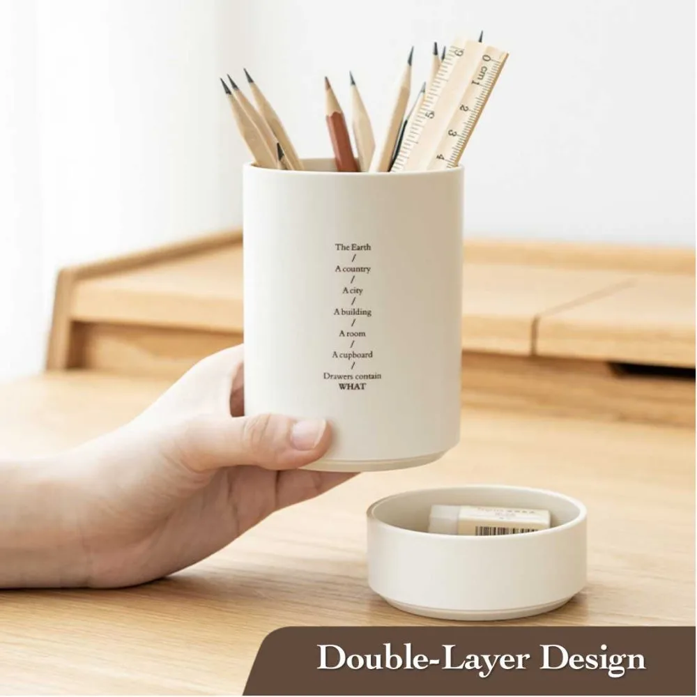 Multifunctional Double-Layer Pen Storage Holder, Pen Holder, for Office, Studio, School Opening Supplies, Office Accessories
