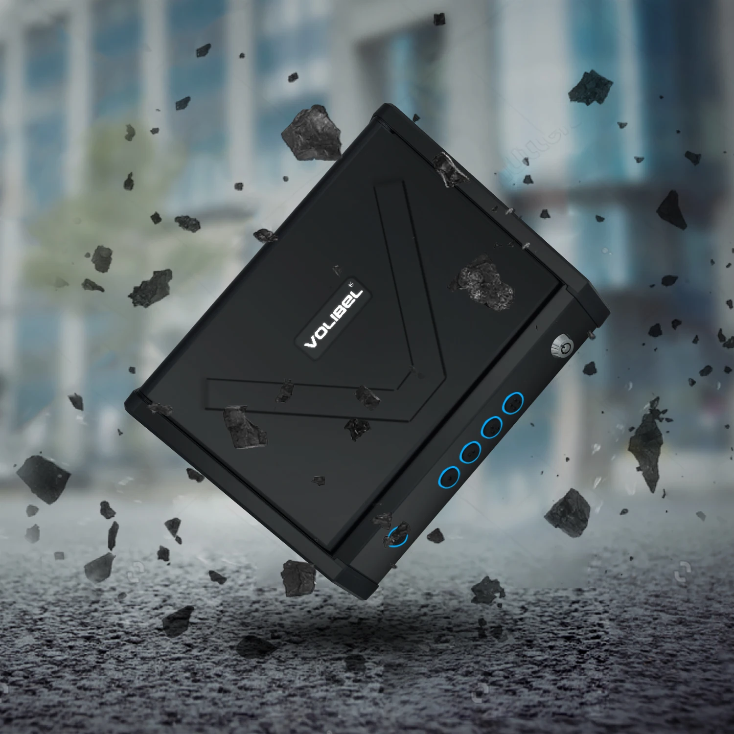 صندوق الأمان المنزلي الذكي البيومتري المقاوم للحريق مع بصمة الإصبع