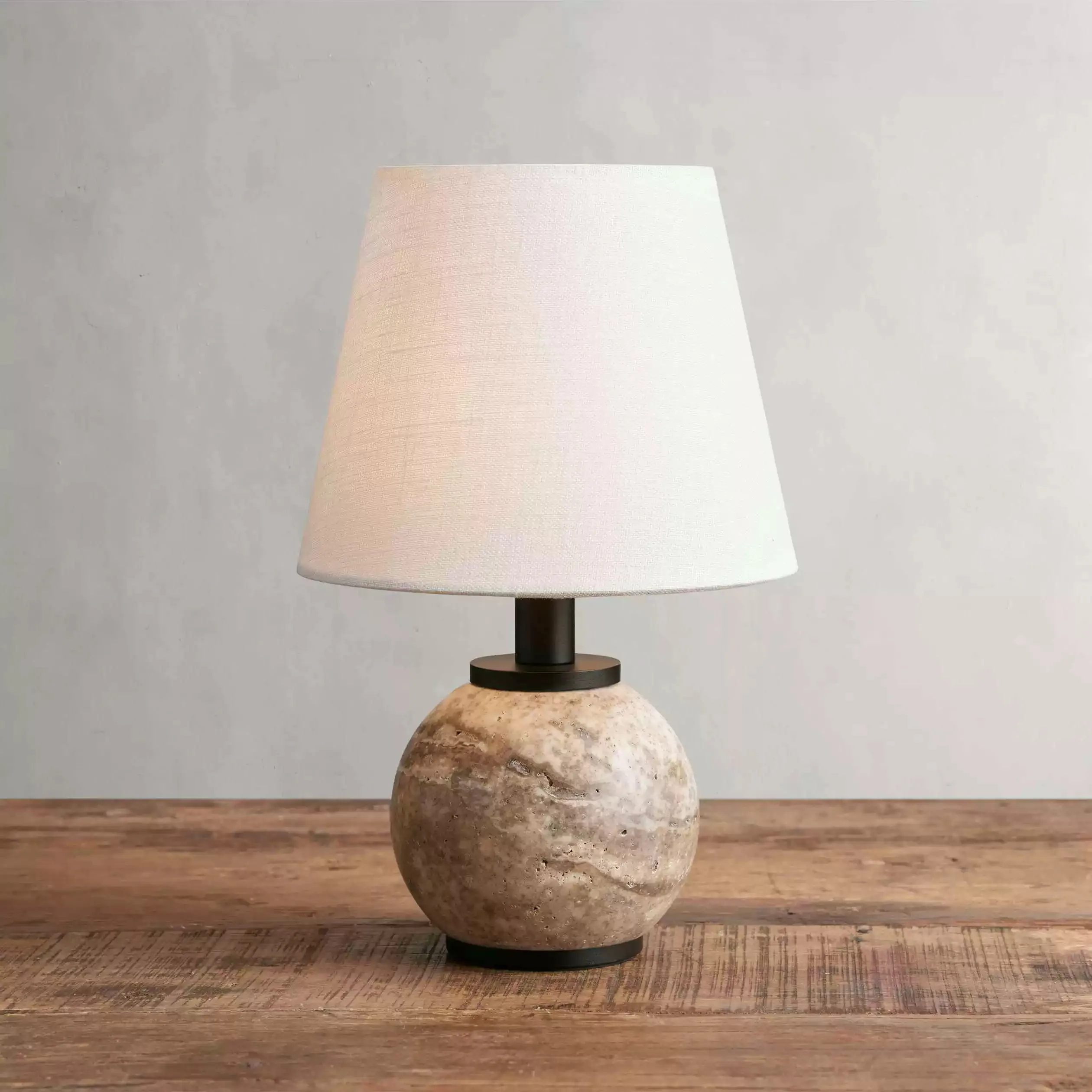 Nordic Minimalism Desktop Art Decorative Lamp Grey Limestone Material Hotel Restaurant Bedroom Headboard Lamp Customization